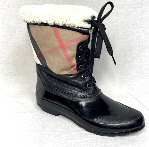 Burberry rain boots